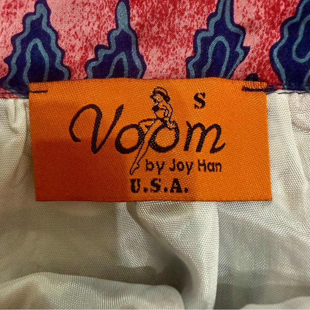 EUC Voom by Joy Han Elephant Print Boho Mini Skirt 100% Silk - Picture 5 of 7